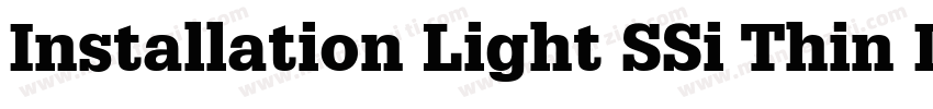 Installation Light SSi Thin Italic字体转换